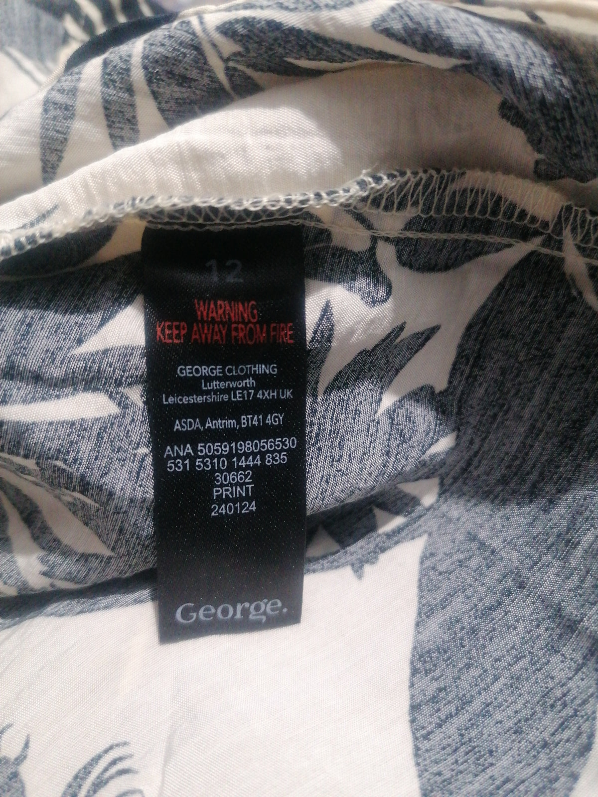 Ladies black mix  blouse, UK 12
