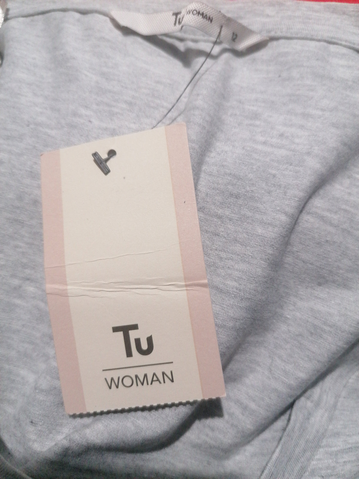 Ladies grey t-shirt top UK 12