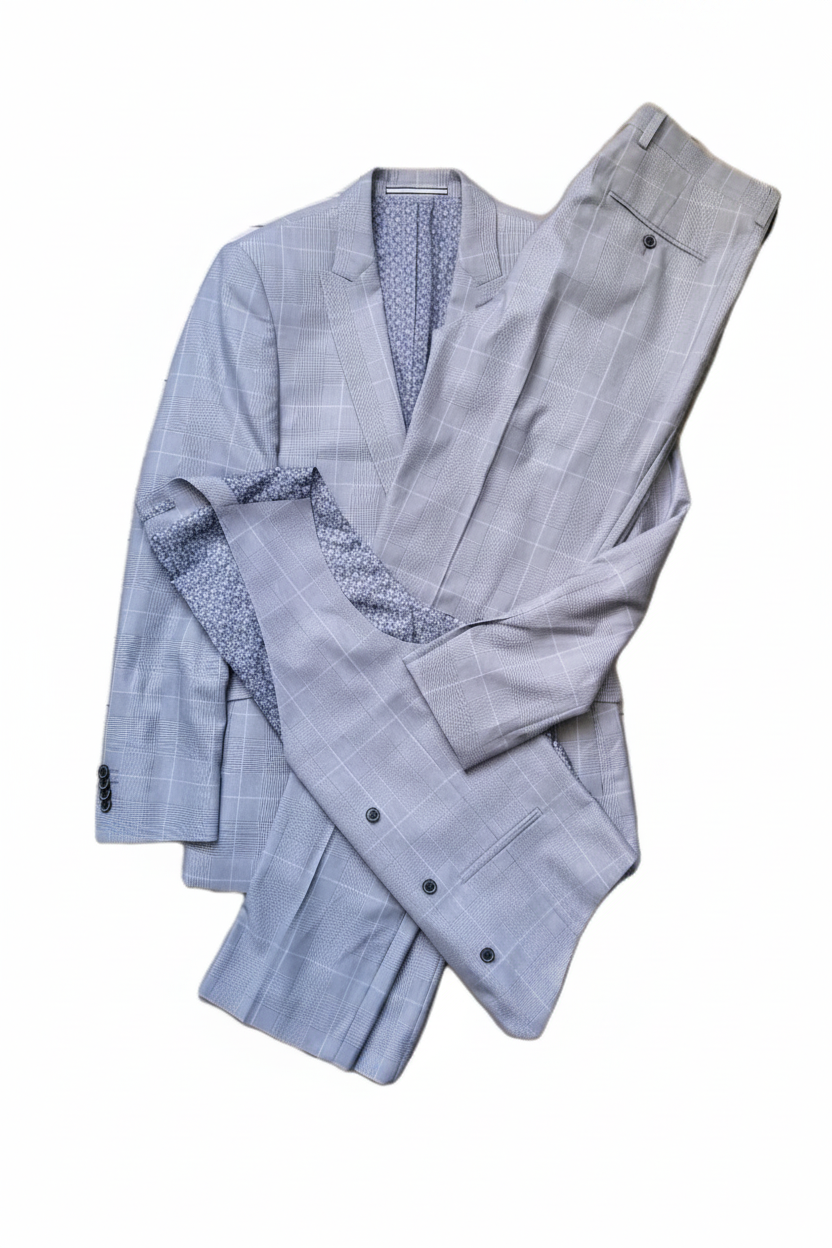 3-piece suit refined flat lay