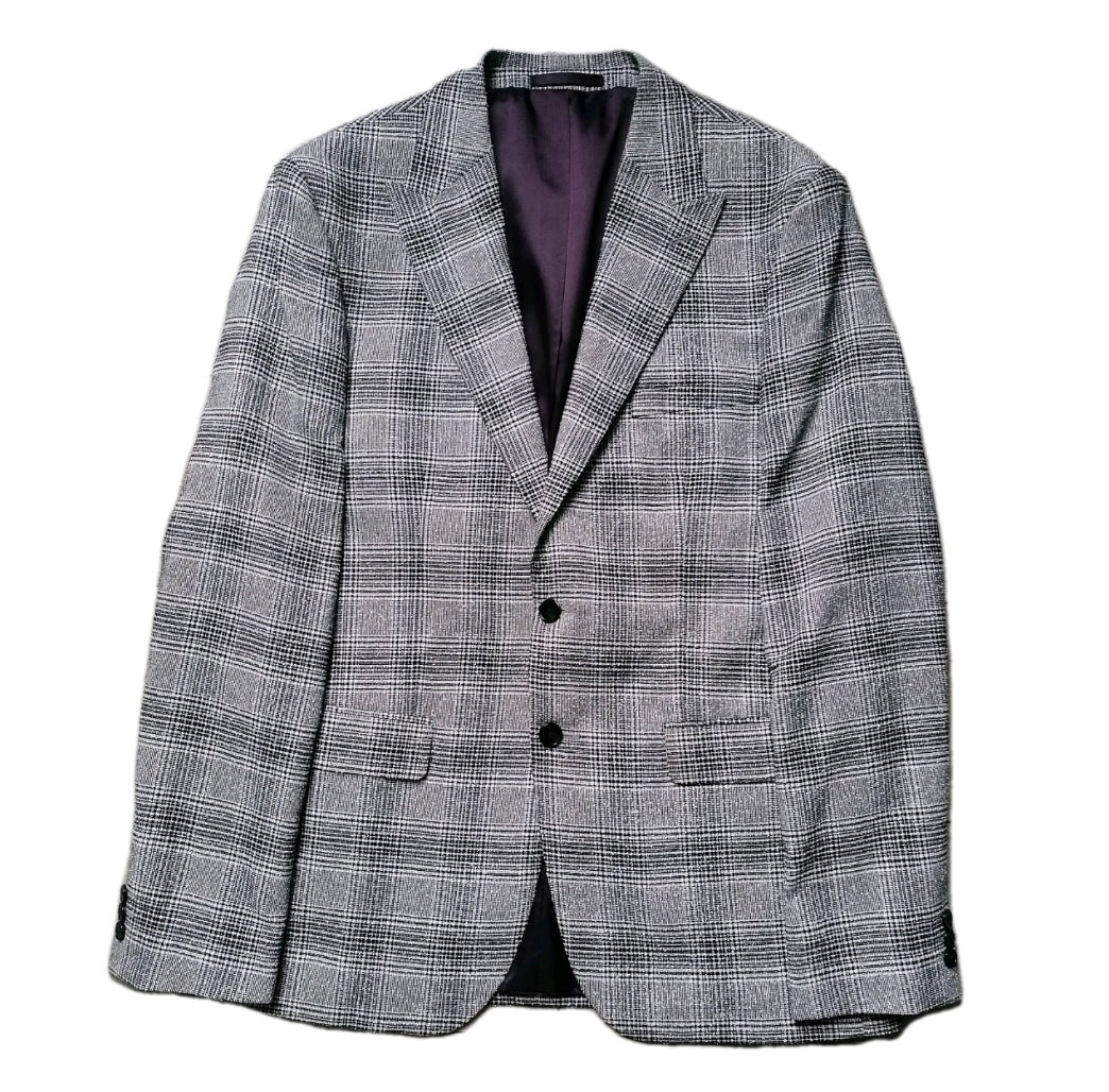 Men check blazer jacket 42L