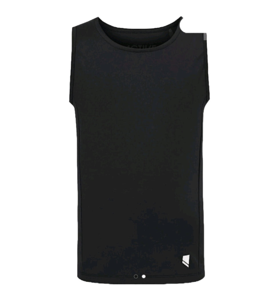 Girls black active top 9-10 years