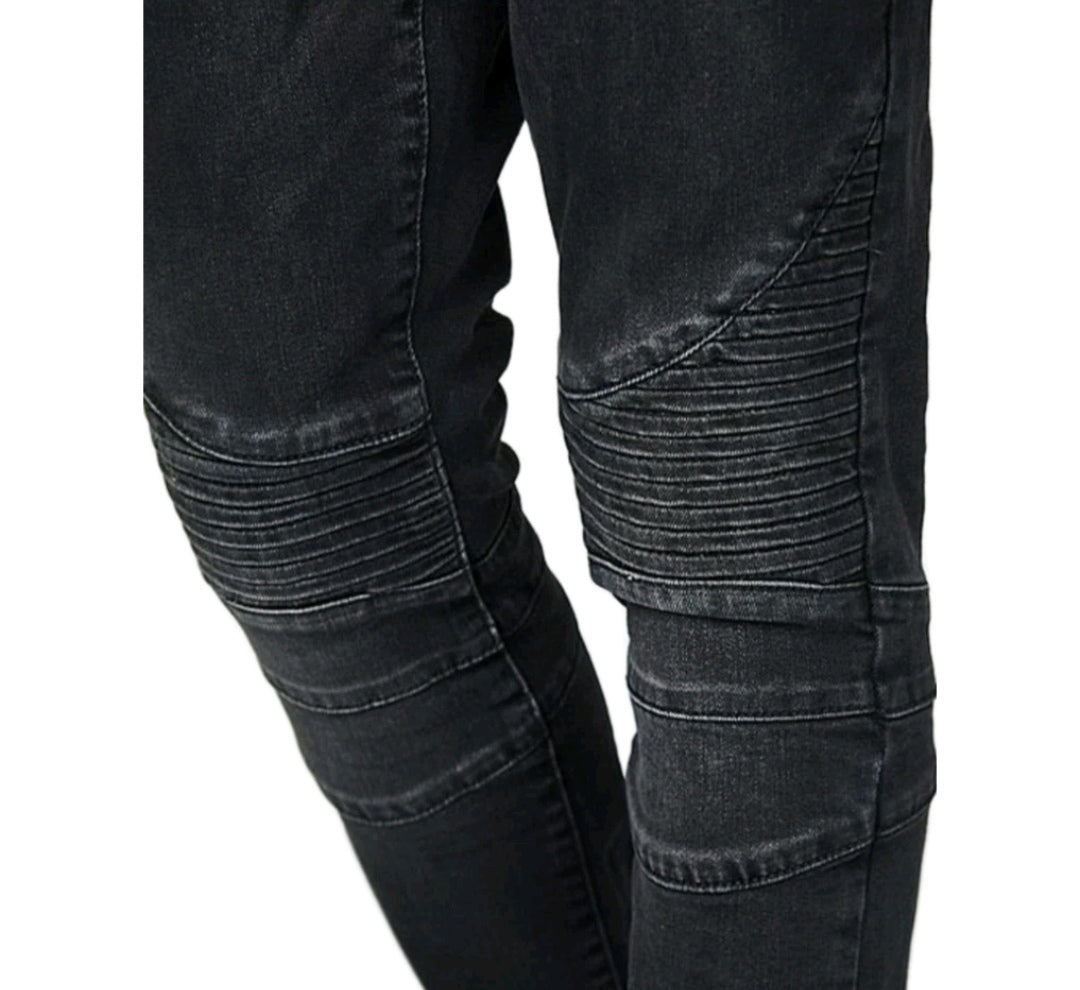Men skinny fit stretch charcoal jeans 34S