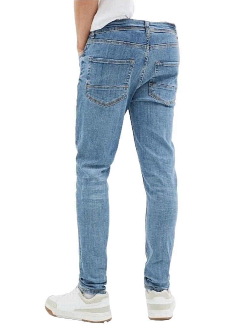 Men blue skinny fit jeans 34L