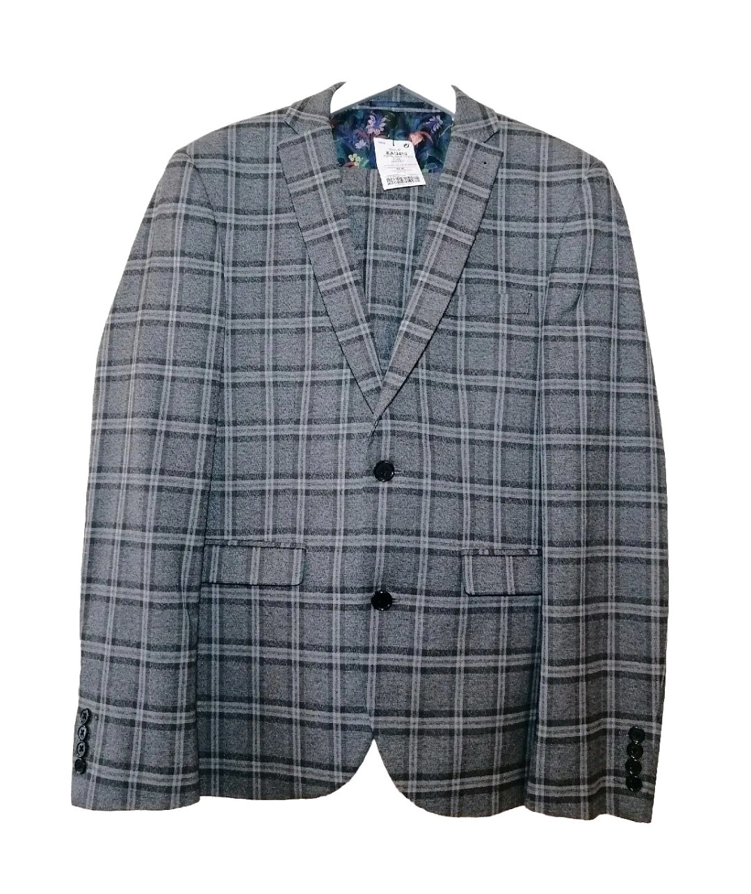 Men grey check 2 piece hit 38R/32S