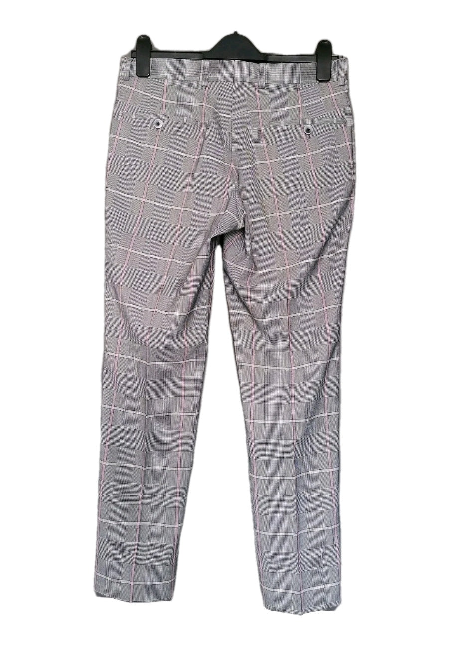 Men check 2 piece suit 34R/30S
