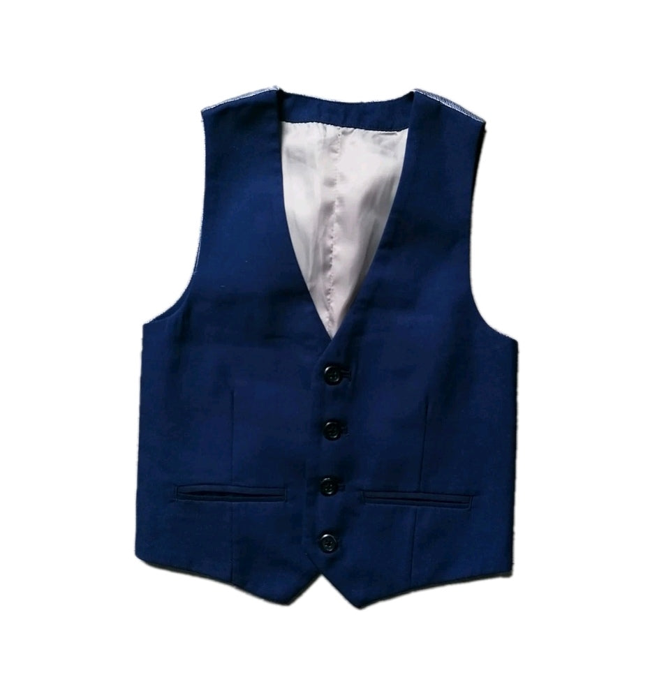 Boys blue waistcoat 7y