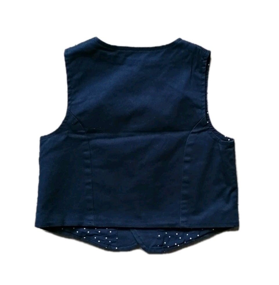 Boys navy blue waistcoat 2-3y