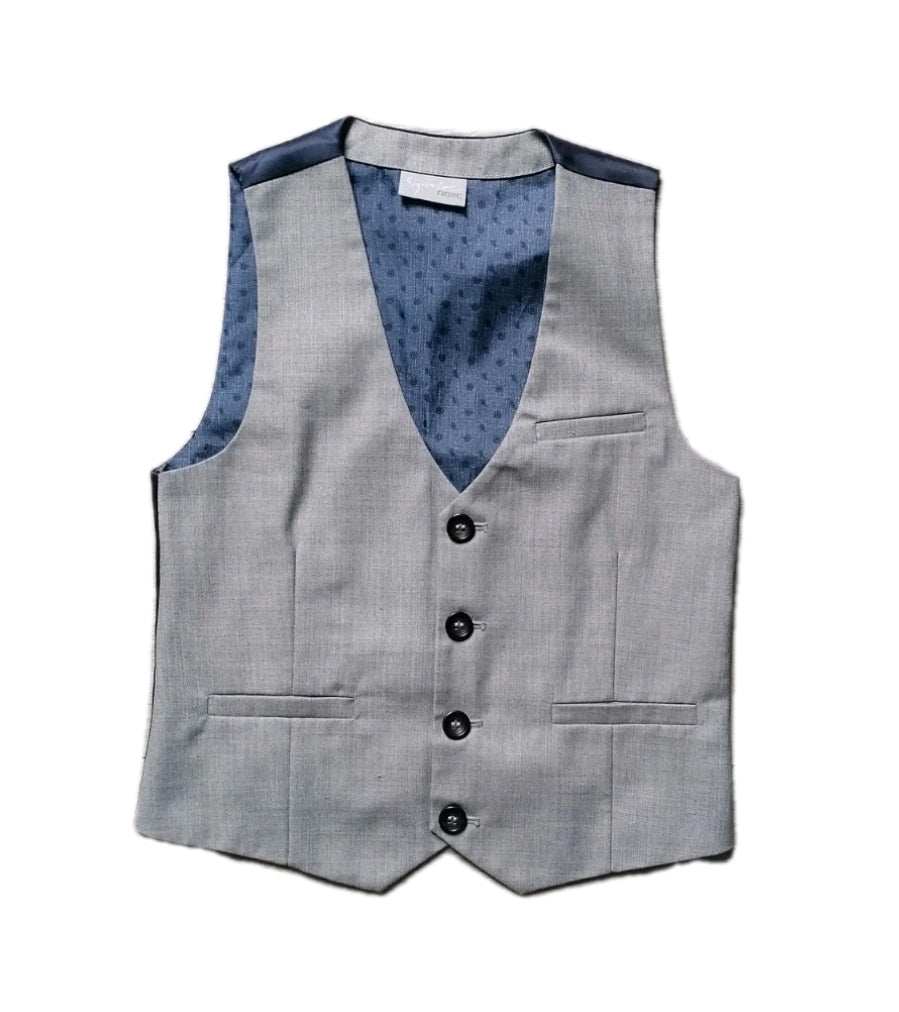 Boys light grey waistcoat 5y