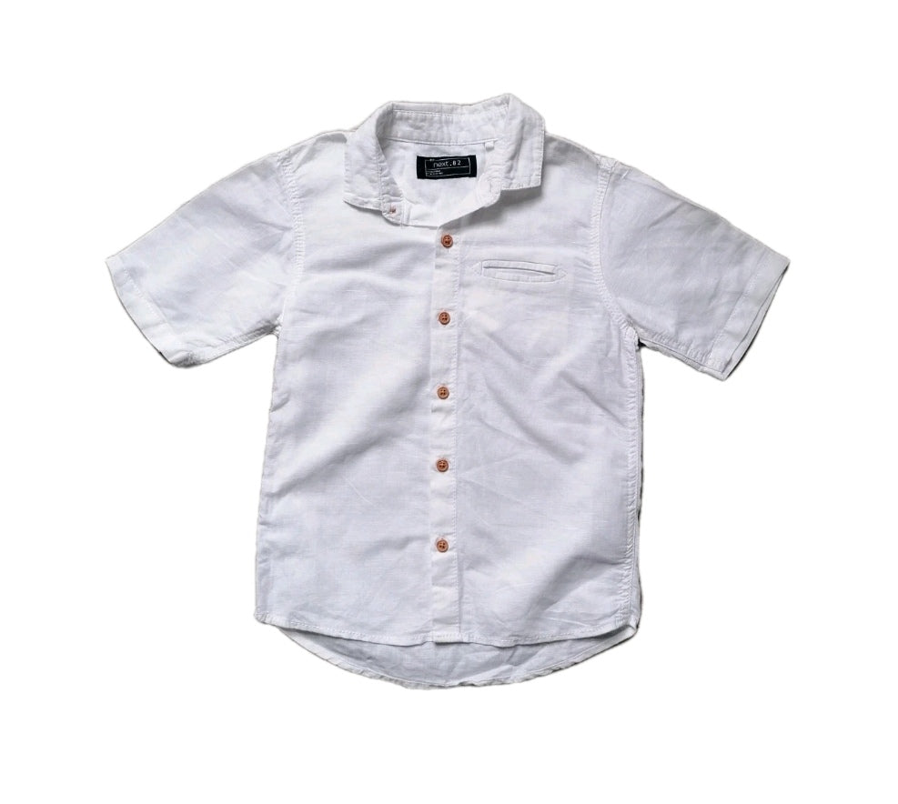 Boys white shirt 4-5y