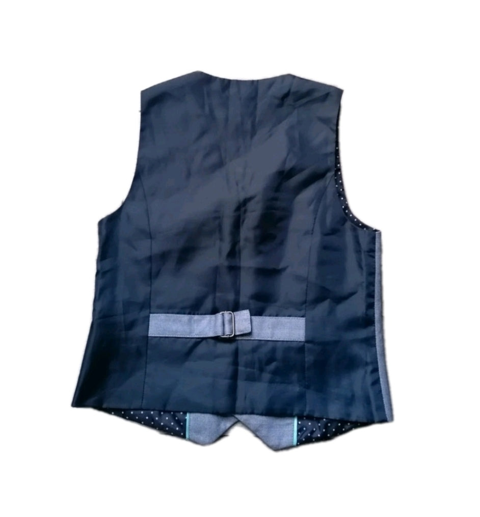 Boys Pale blue waistcoat 5y