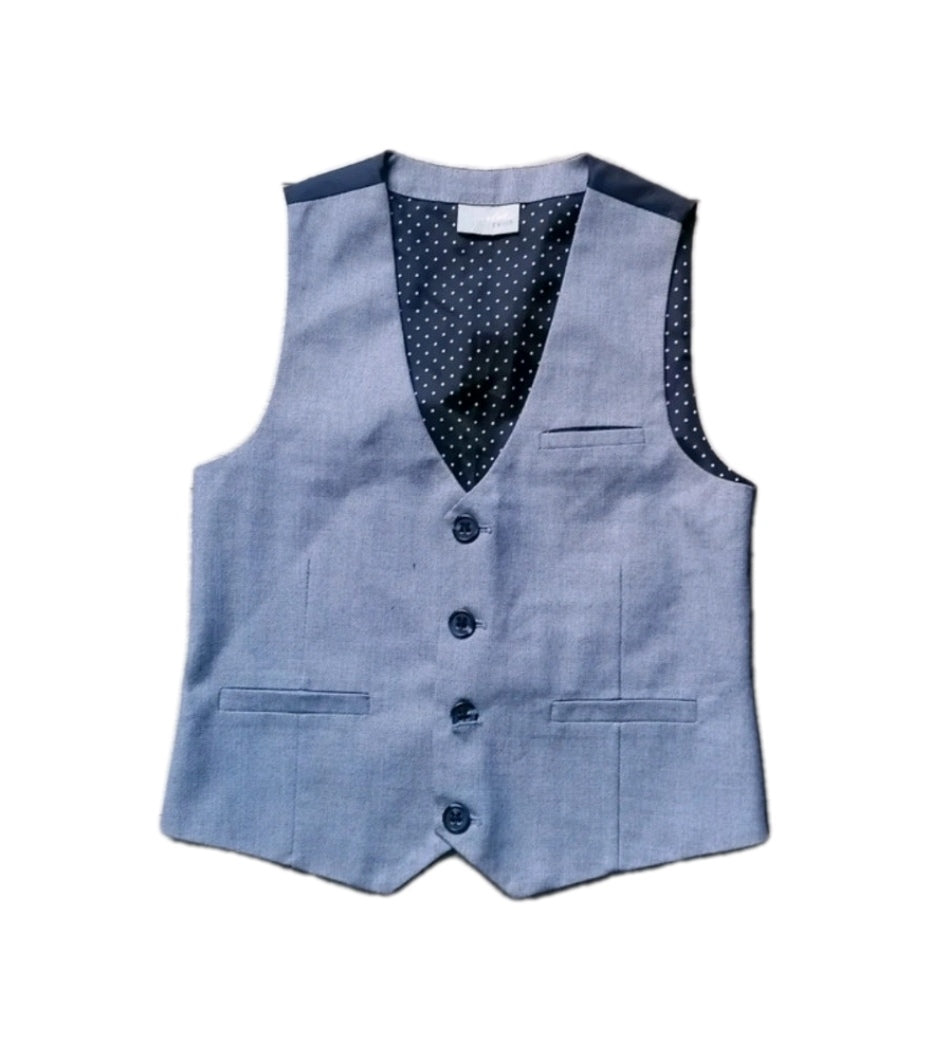 Boys Pale blue waistcoat 5y
