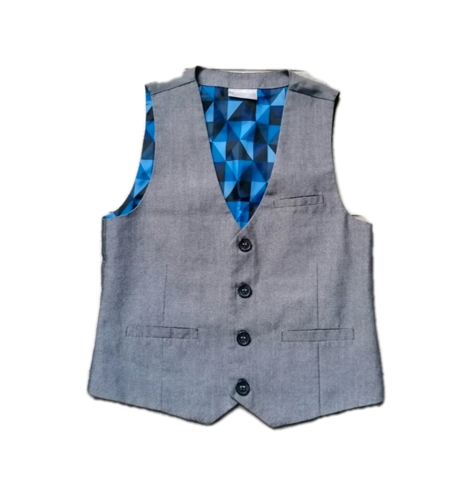 Boys gray waistcoat 5y