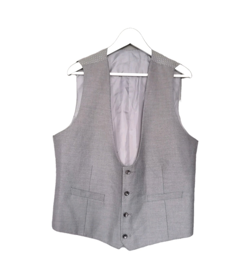 Men gray waistcoat Large