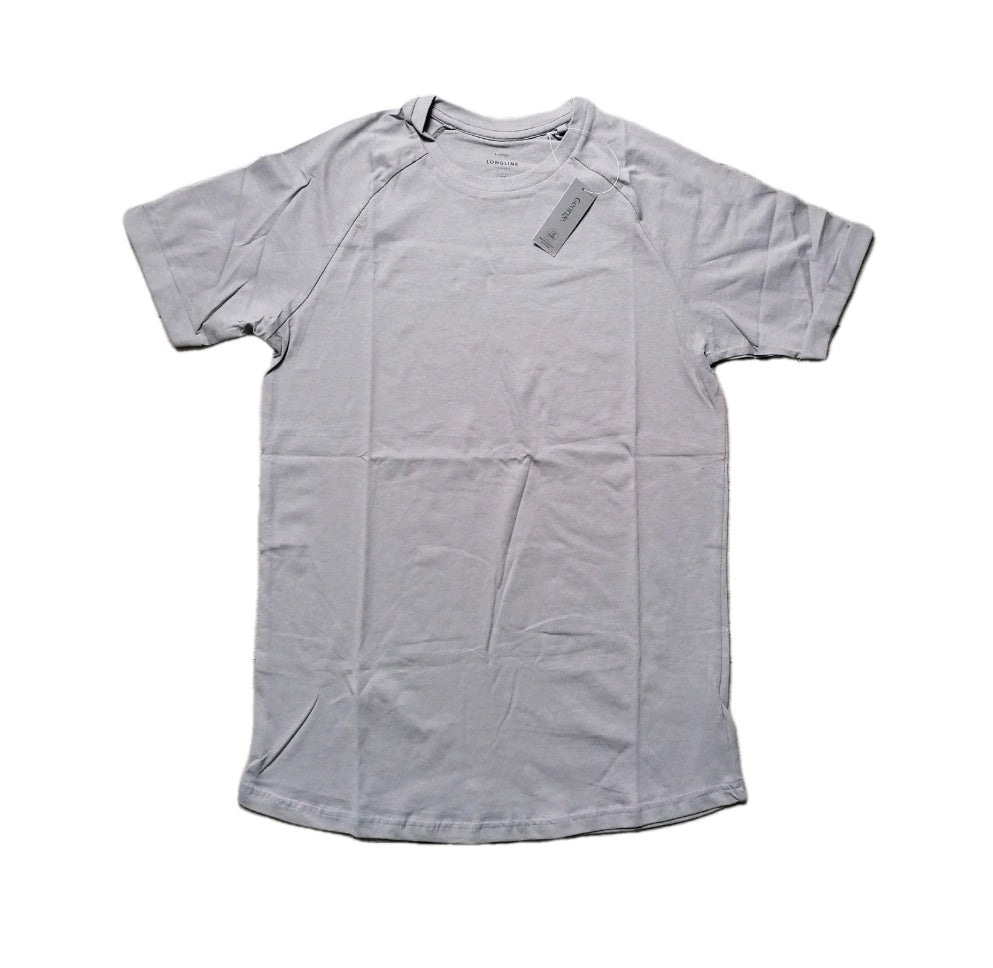 Men long grey t-shirt, Large