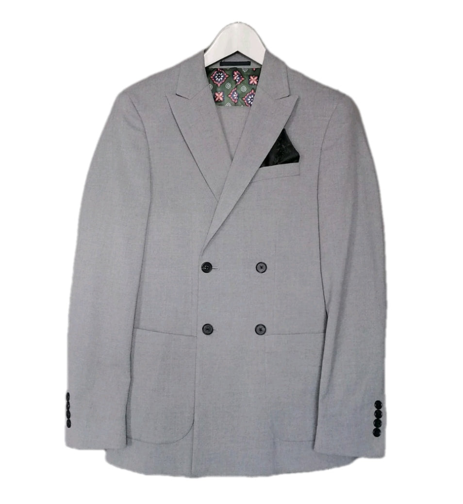 Double breasted 2 piece suit 34R/28L
