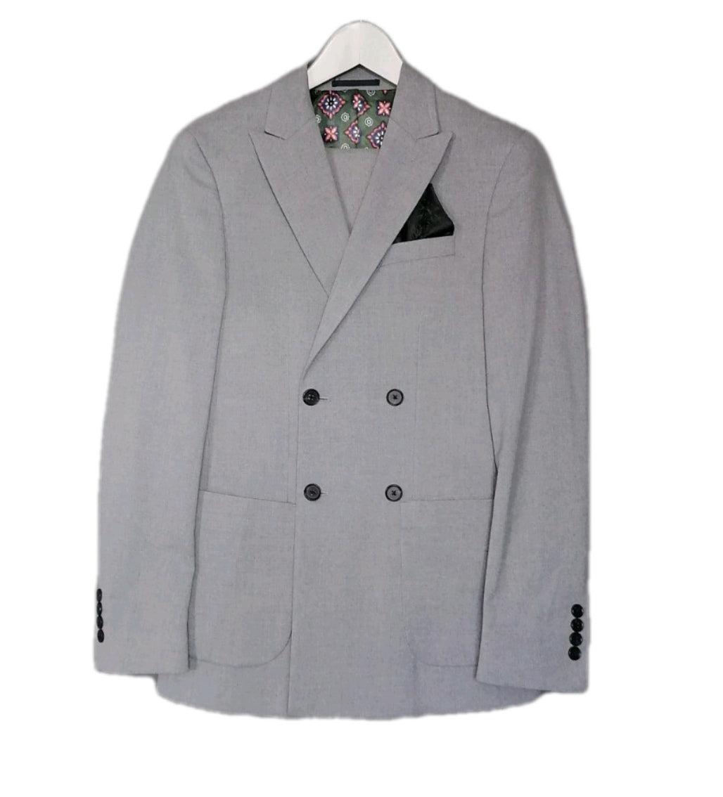 Double breasted 2 piece suit 34R/28L