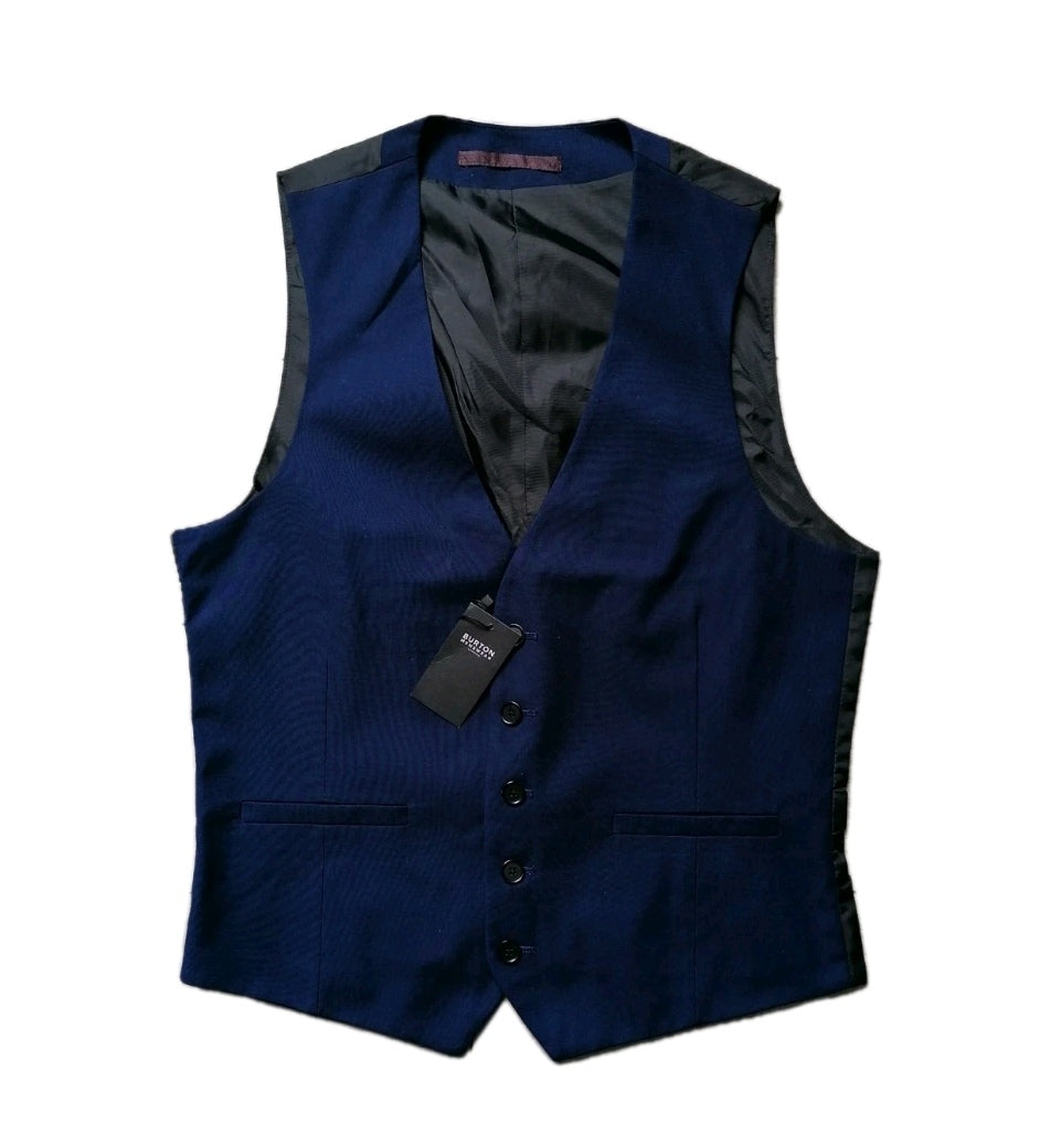 Men navy blue waistcoat