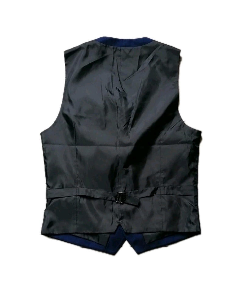 Men navy blue waistcoat