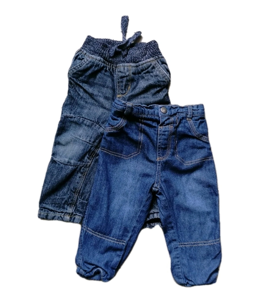 2 x Baby boy jeans 6-12m