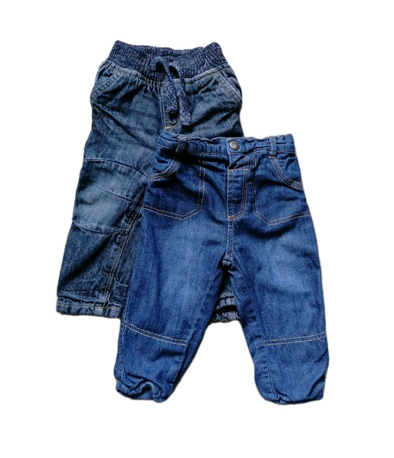 2 x Baby boy jeans 6-12m