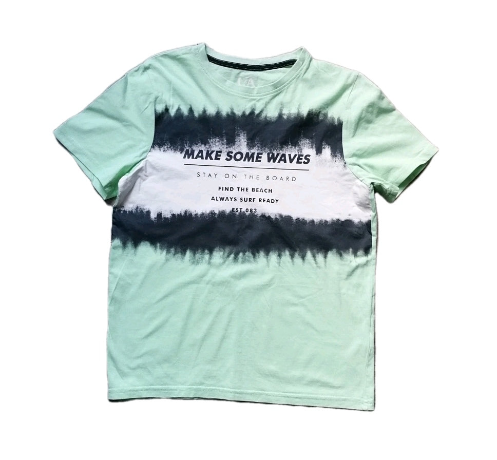 Boys make some waves mint t-shirt 11-12 years