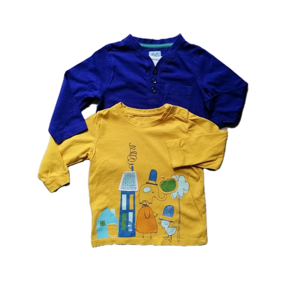 2 x Baby boy t-shirt 9-12m