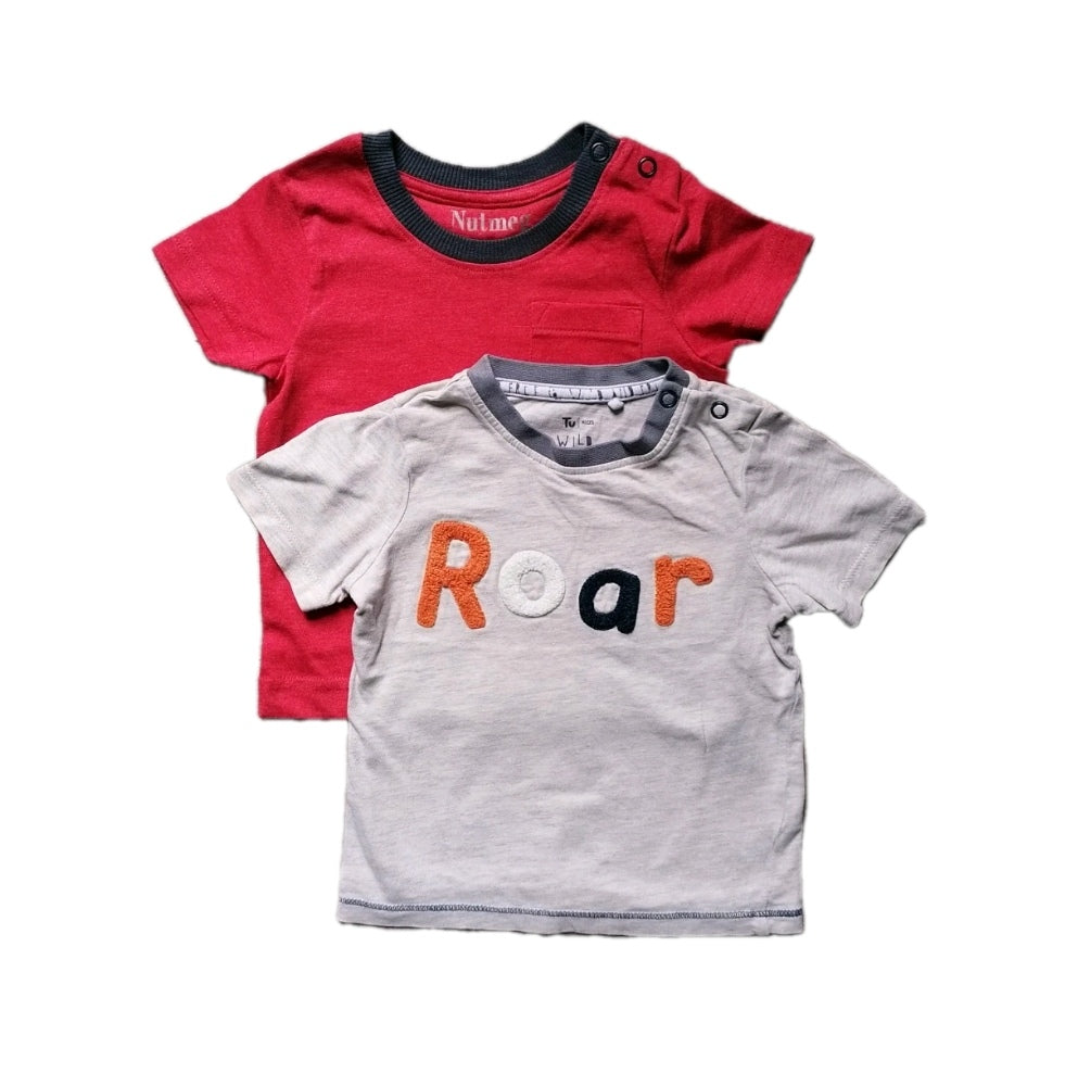 2 x baby boy t-shirt 6-9m