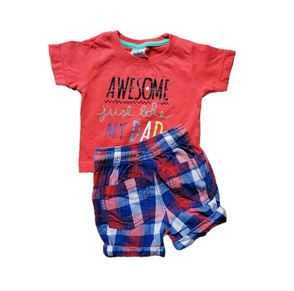 Baby boy matched outfit 6-12m