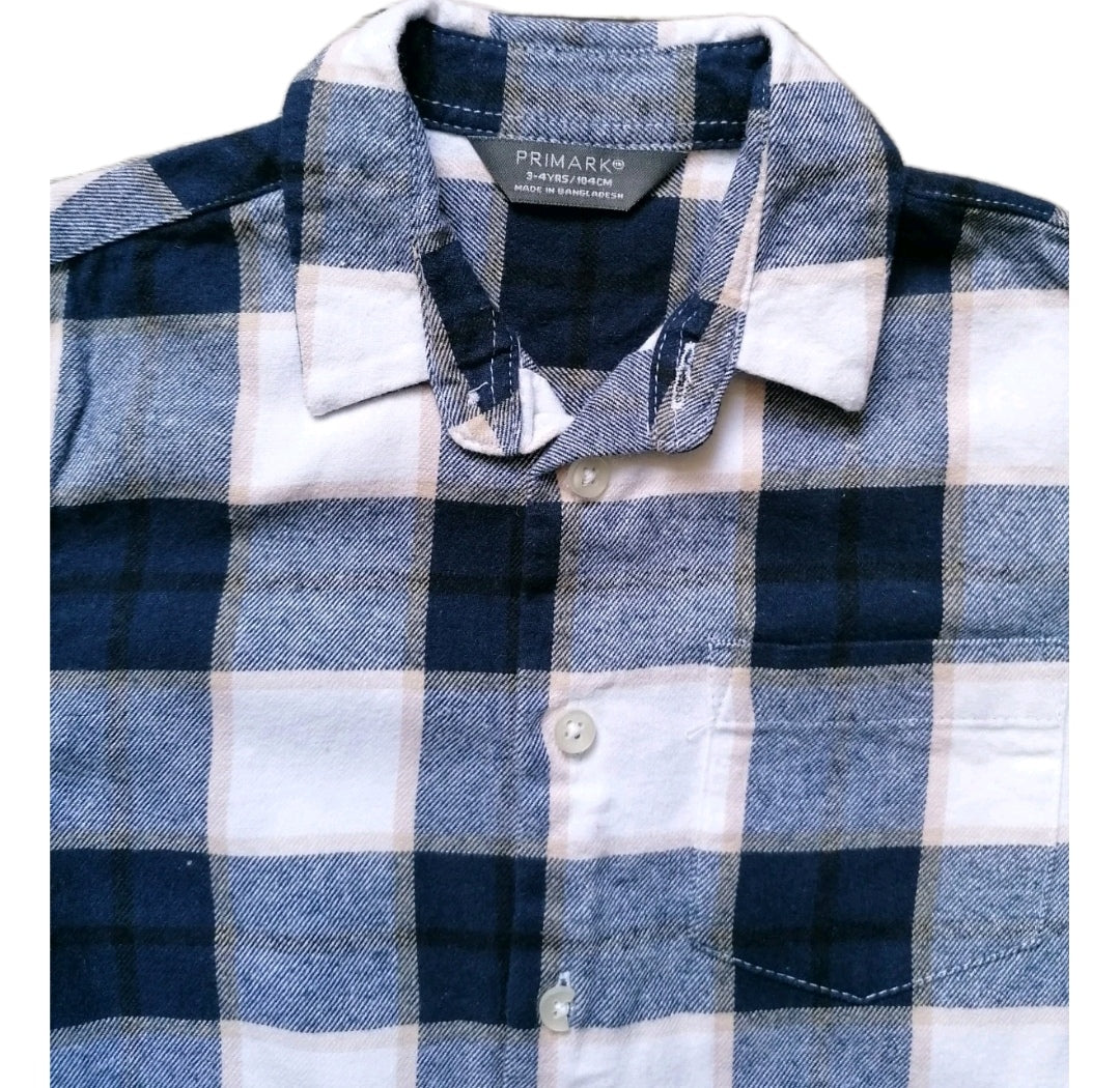Boys check shirt 3-4y