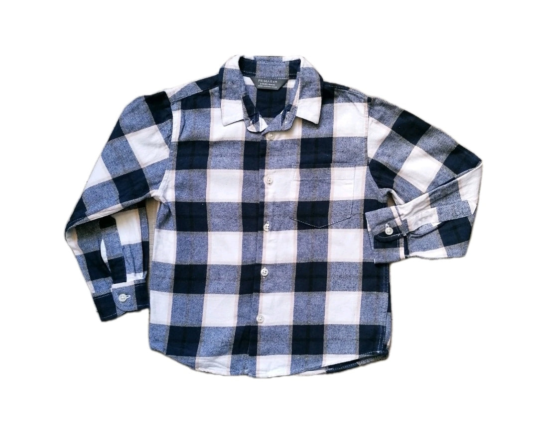 Boys check shirt 3-4y