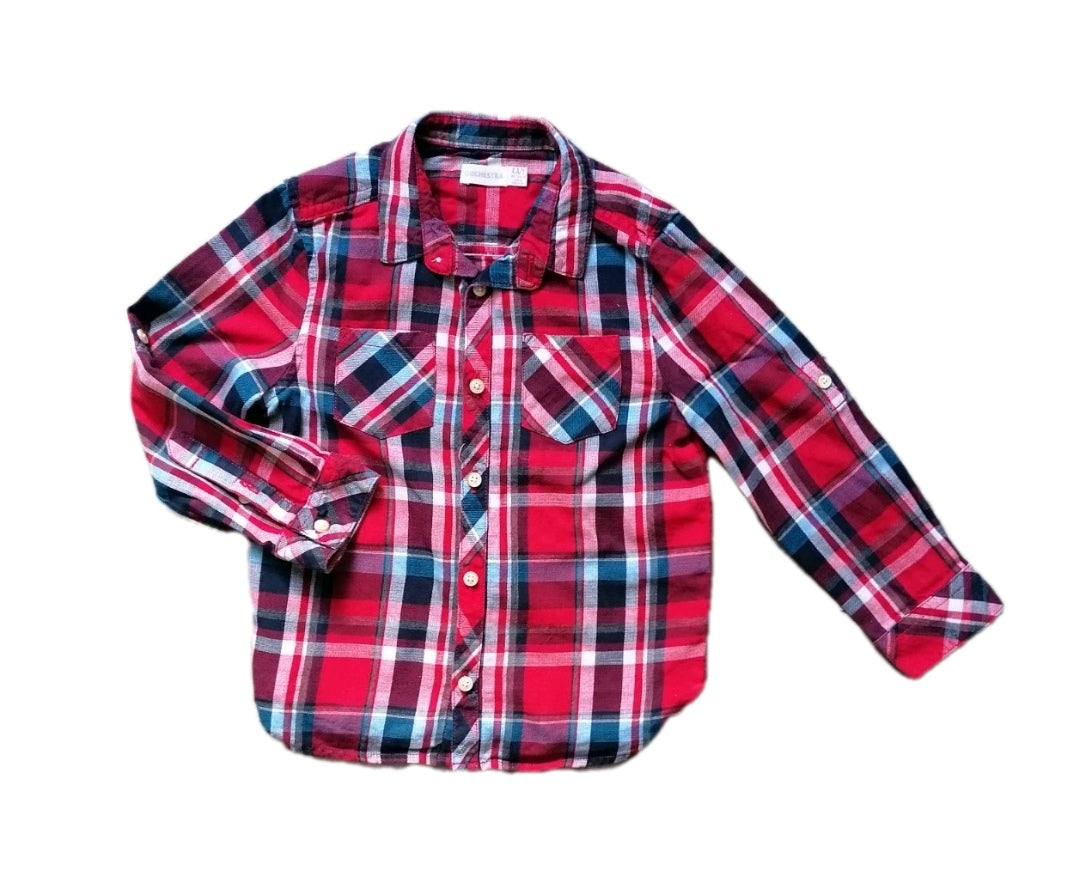 Boys check shirt 3-4y
