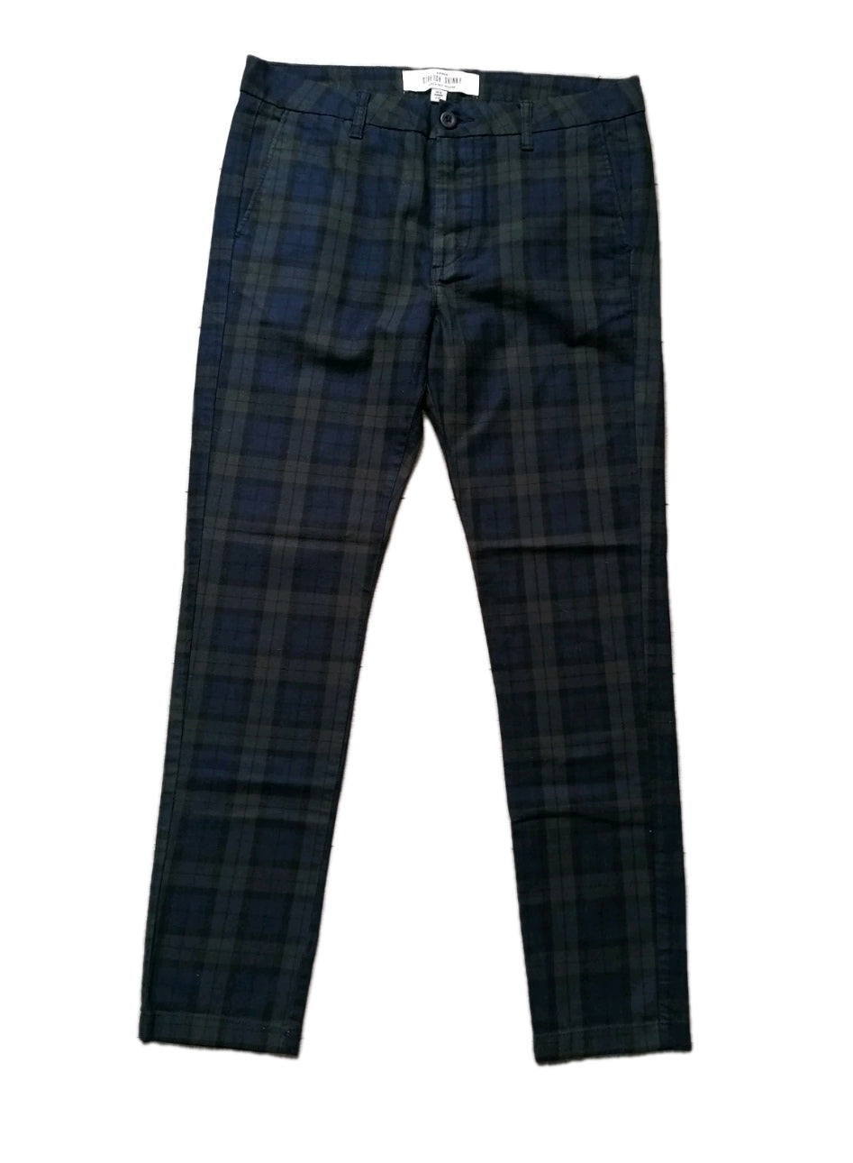 Men check chinos W34 L30
