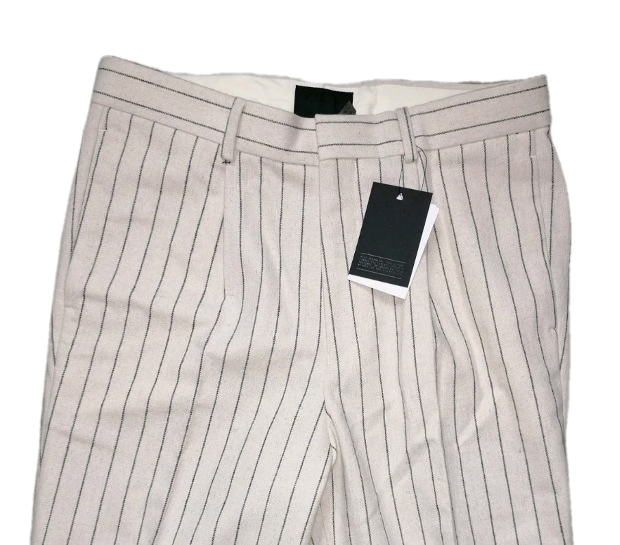 Men Asos tapered crop stripe smart trouser W32