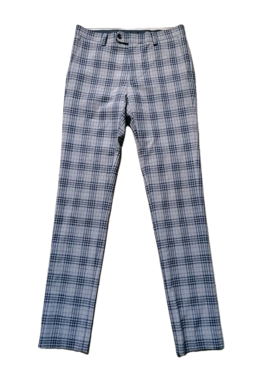 Men Next grey/navy check  formal trouser W30 L33