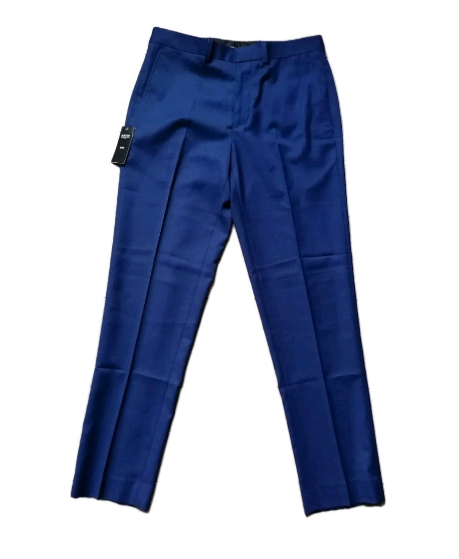 Men Burton blue slim fit formal trouser W30 L29