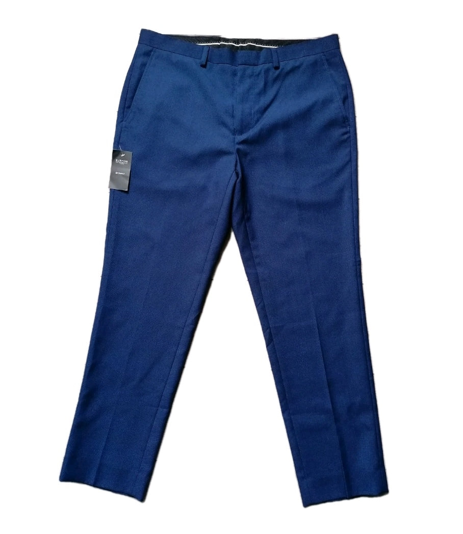 Men Burton blue slim fit formal trouser 30S