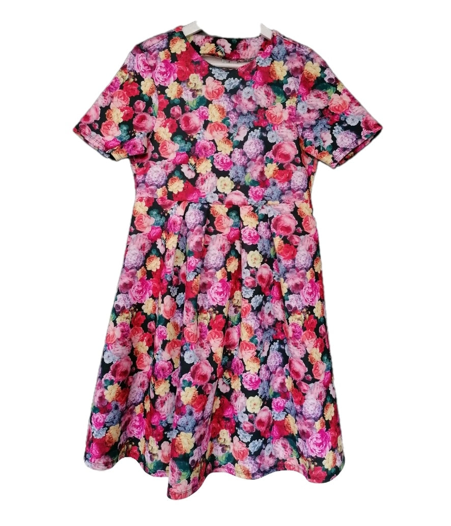 Ladies Asos multi color flower dress UK 12