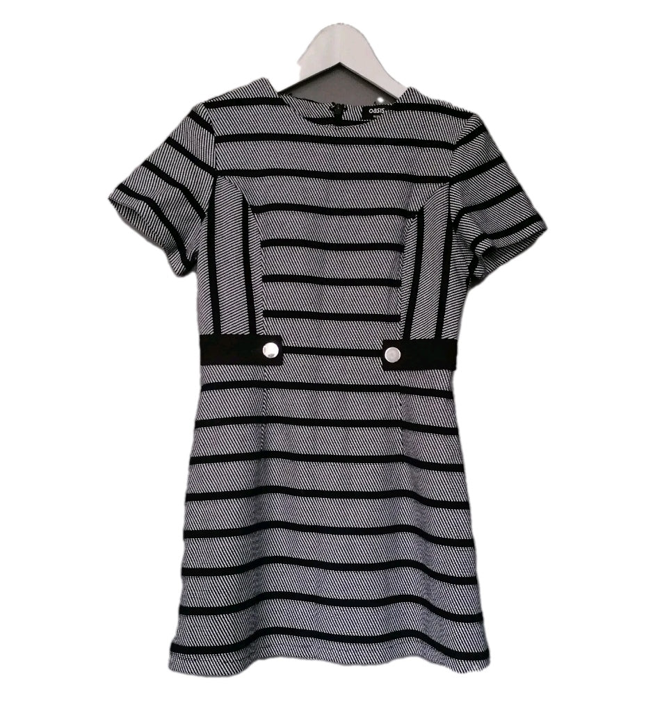 Ladies black mix mini dress UK 10