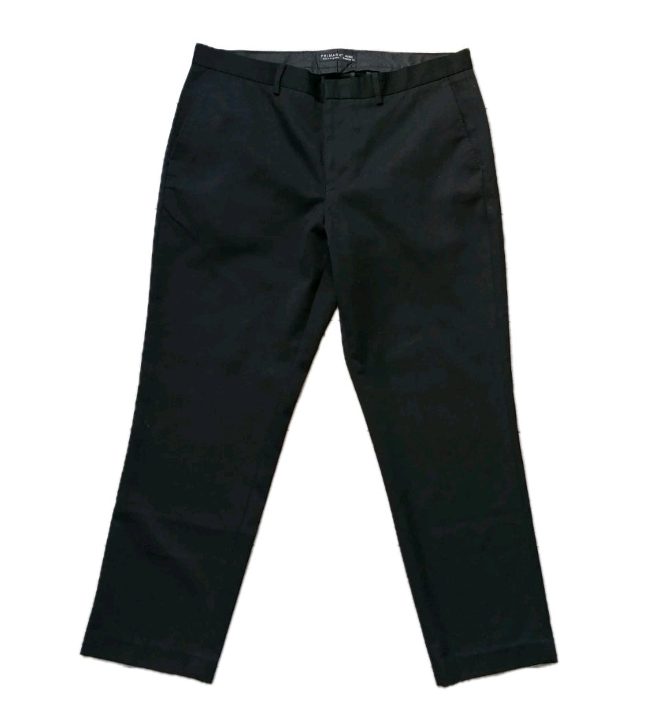 Men black regular fit formal trouser W36 L29