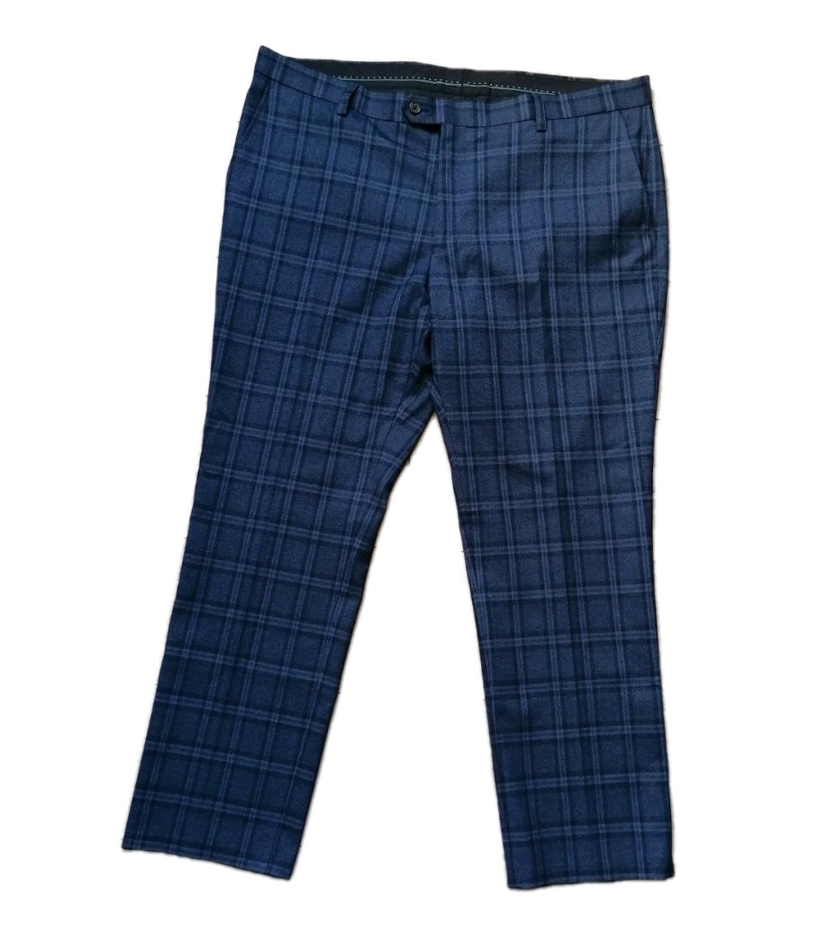 Men Next navy check trouser W38 L29