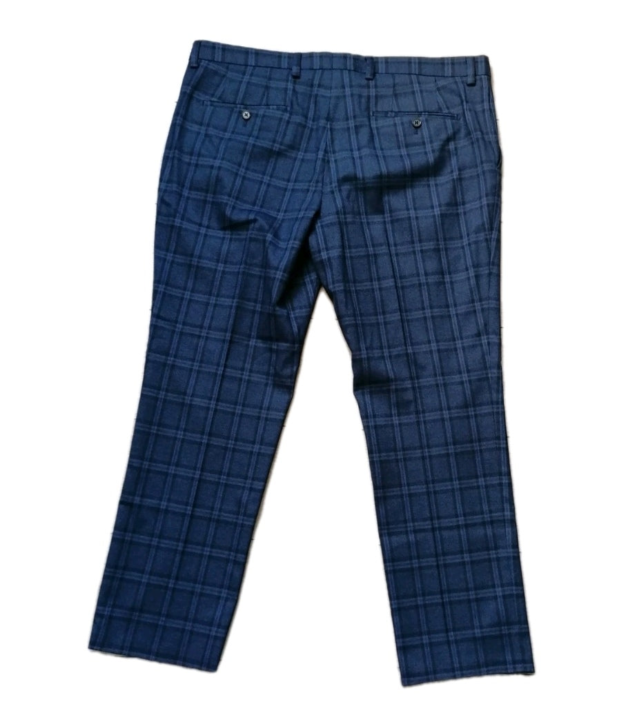 Men Next navy check trouser W38 L29