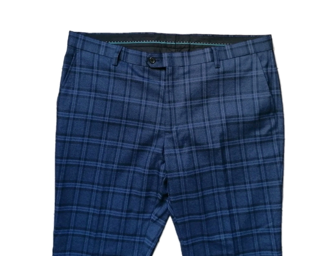 Men Next navy check trouser W38 L29