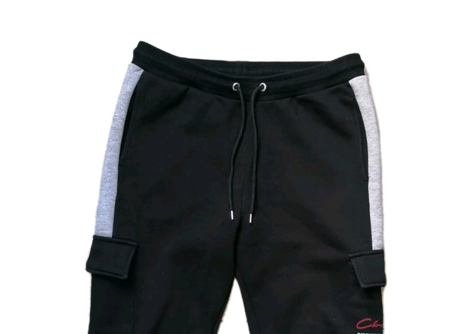 Men black mix combat jogger, medium