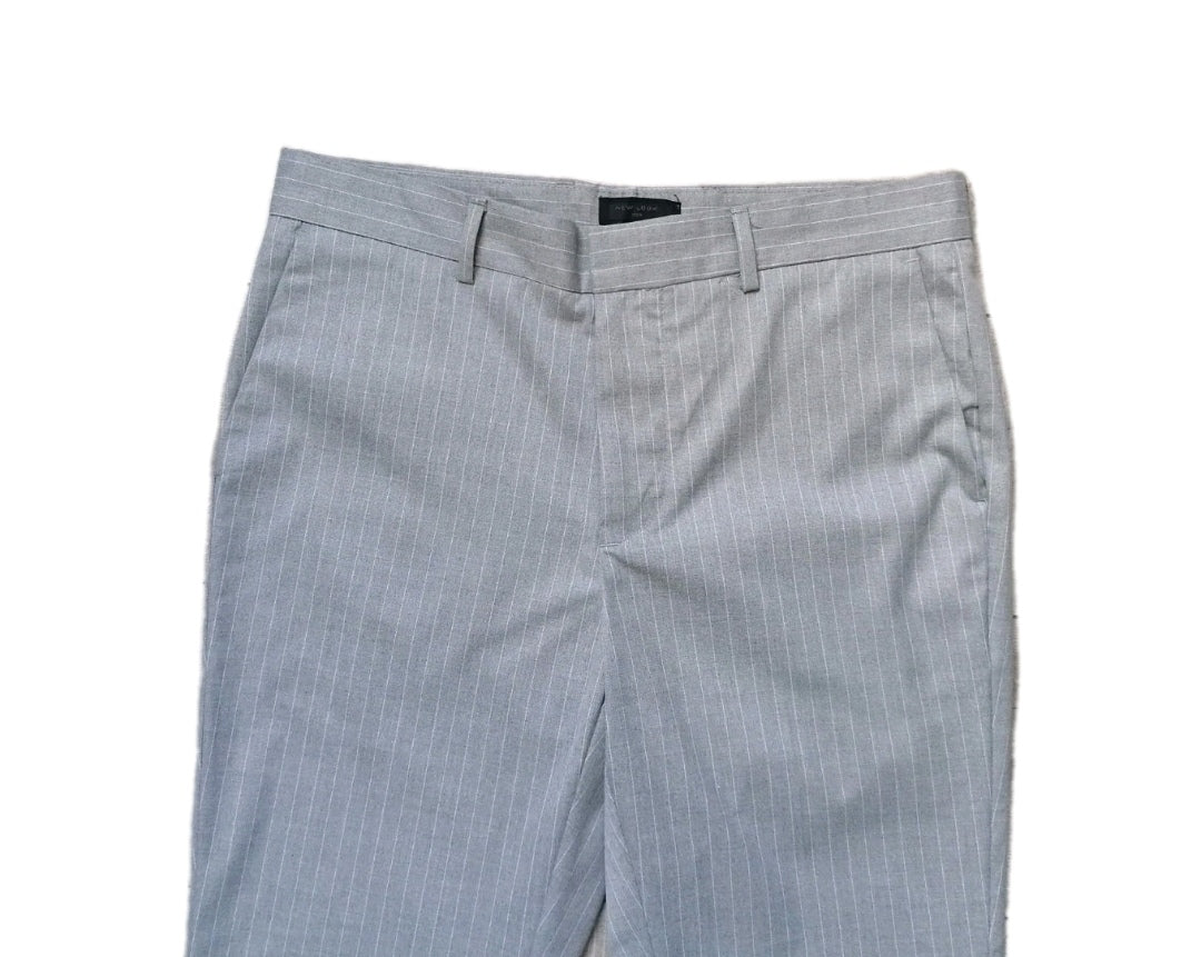 Men New look grey pinstripe formal trouser W32 L31
