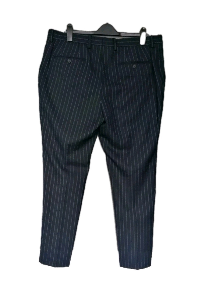 Men Next navy blue pinstripe 2 piece suit 42R/38S