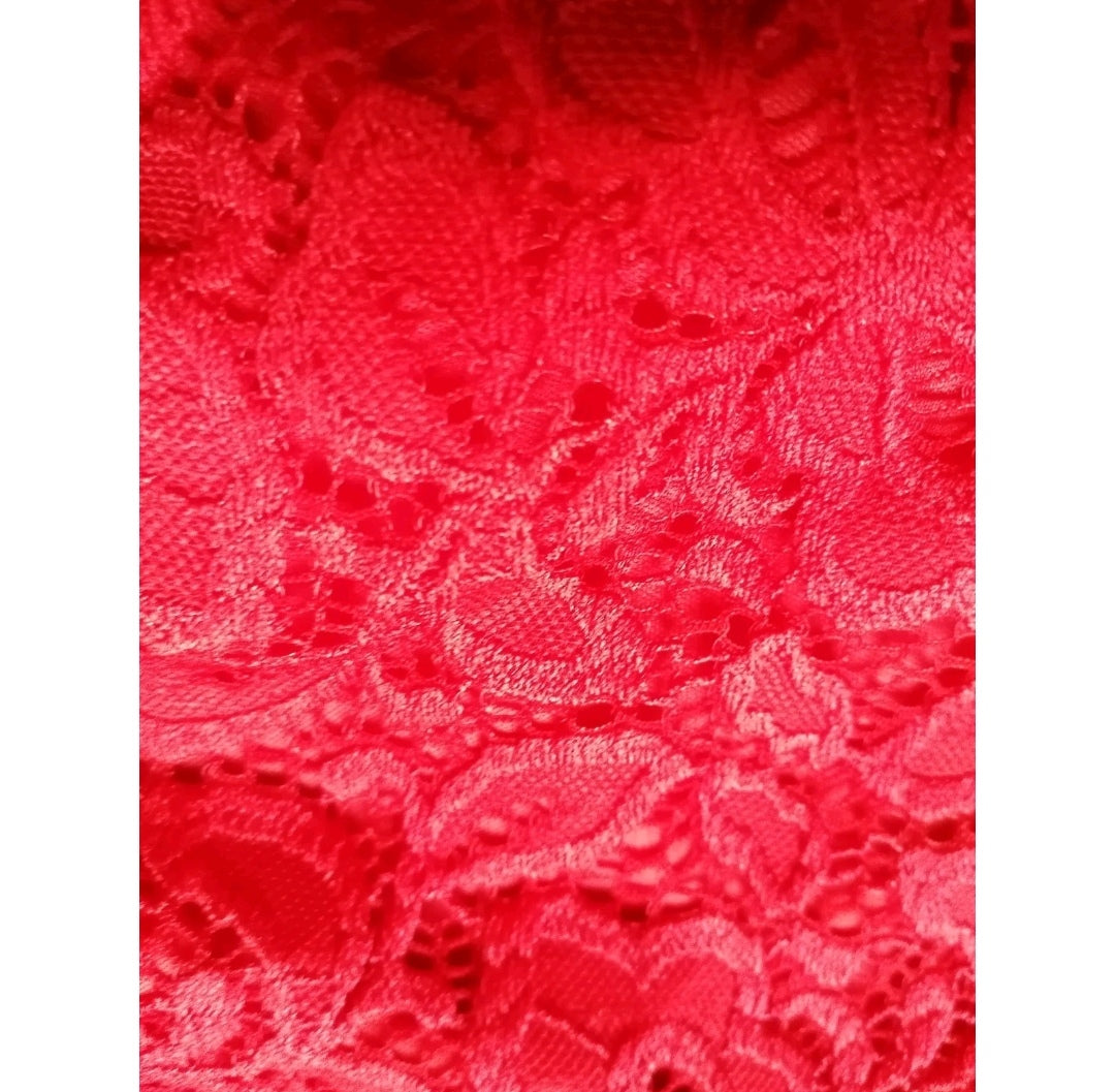 Ladies red fitted party dress UK 16