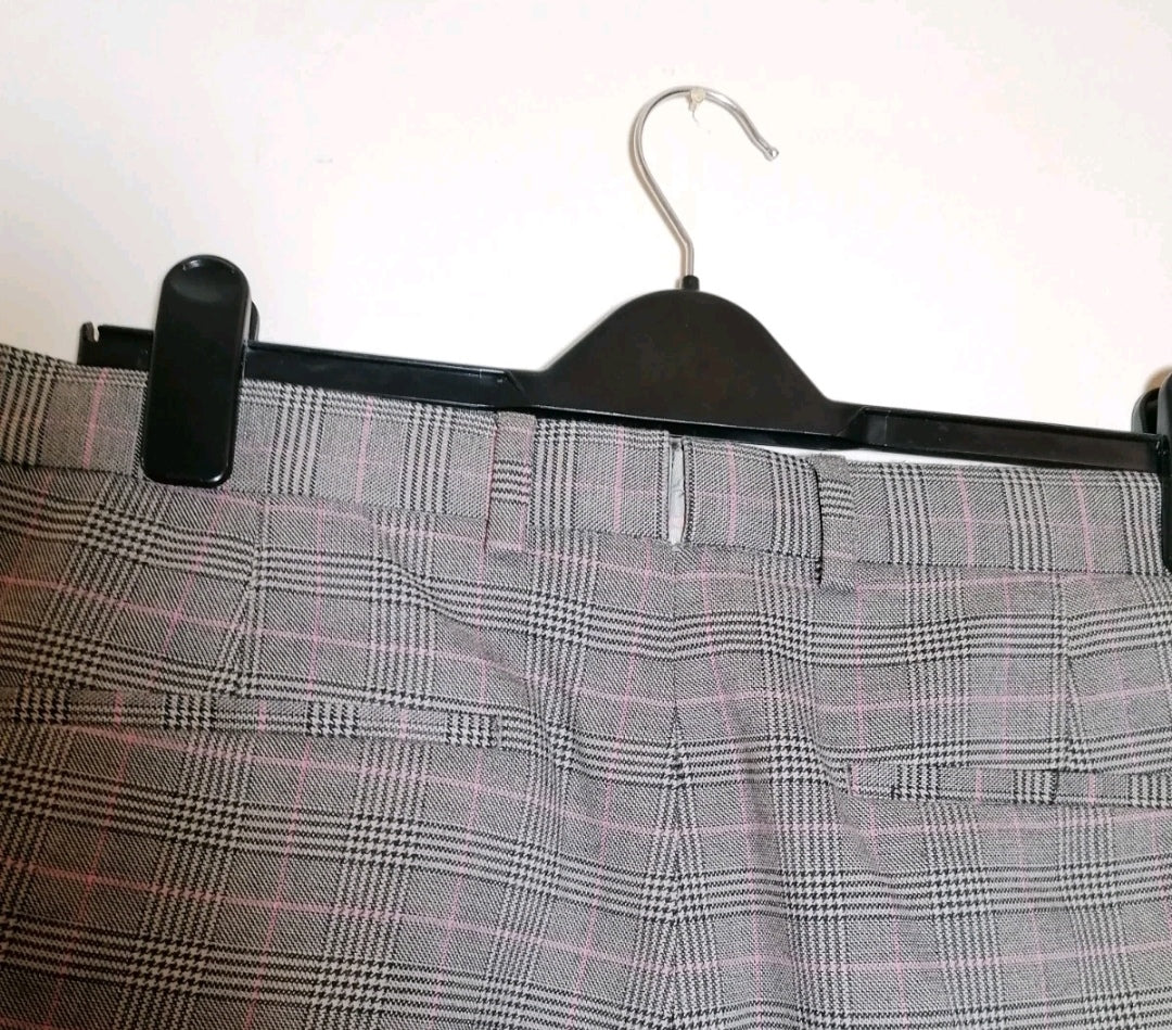 Men River Island brown check 2 piece suit 44L/38R