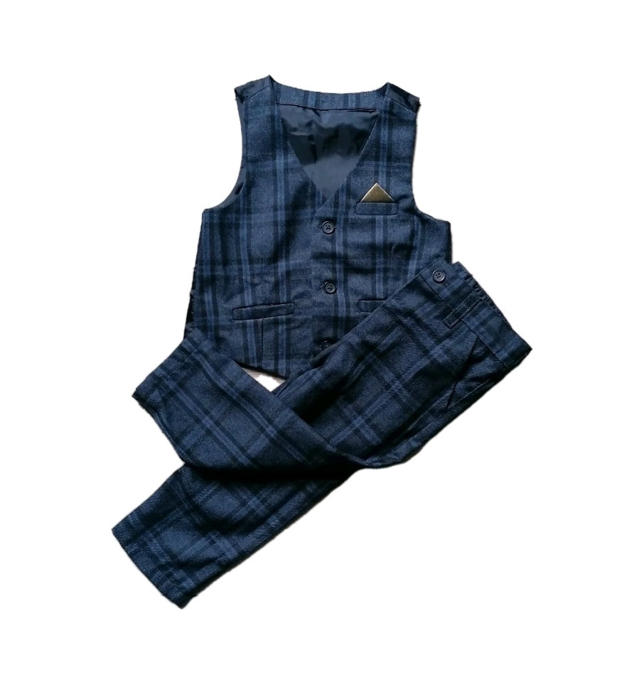 Baby boy Next  next navy blue check 12-18 months