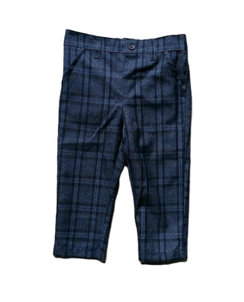 Baby boy Next  next navy blue check 12-18 months