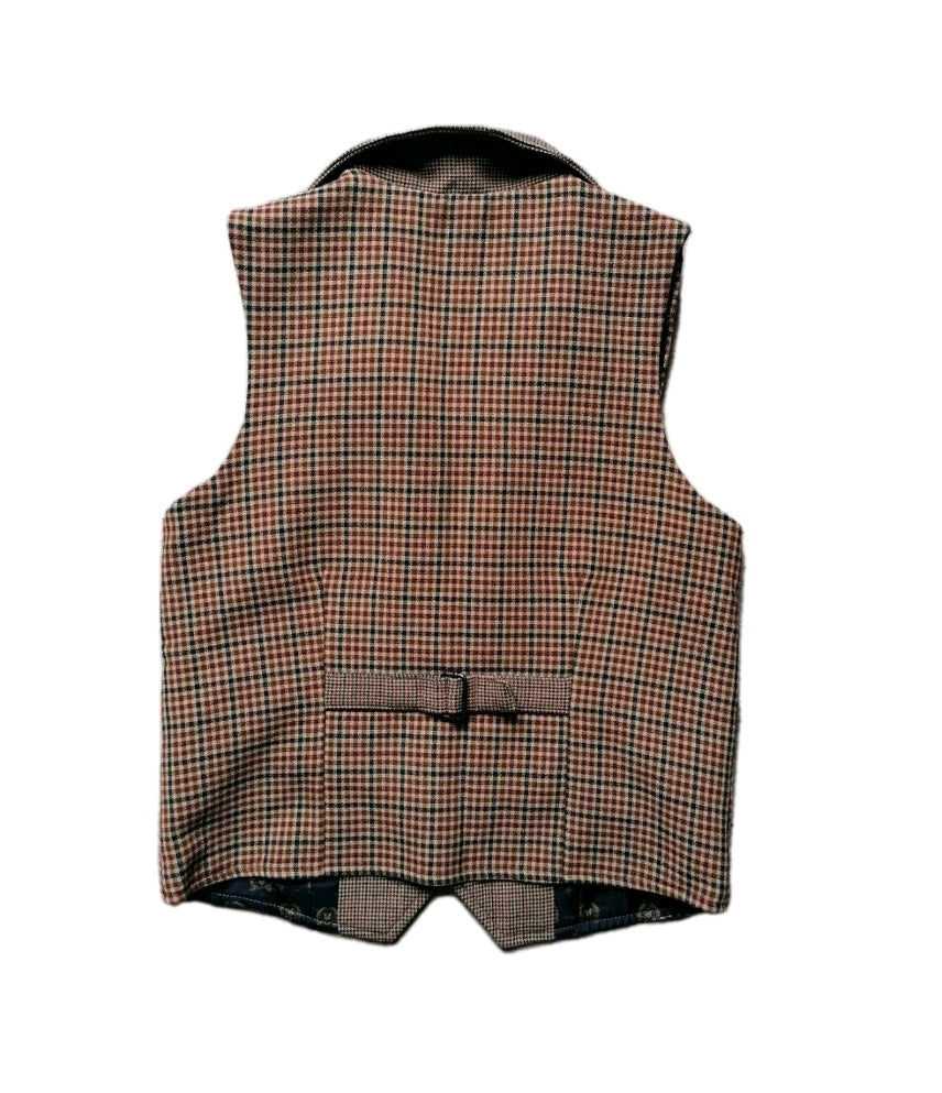 Boys Next brown check 2 piece suit 6-7 years